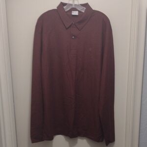 Bogner Men's Maroon Long Sleeve Polo Shirt (J455)